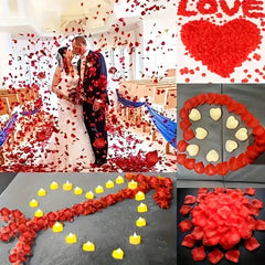 100-10000Pcs Romantic Petals Red Flowers