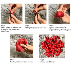 100-10000Pcs Romantic Petals Red Flowers