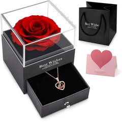 Jewellery/Gift Box with Artificial Rose Flower